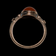 Antique 9K Rose Gold Carnelian Cabochon Ring Size 6.5