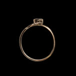 Antique 9CT Yellow Gold Oval Cut Almandine Garnet Minimalist Statement Ring Size 5.5