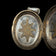 Victorian Sterling Silver Large Locket with Floral Scrollwork Etching & Beaded Edge