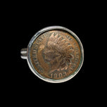 Sterling Silver USA Indian Head 1903 Penny Coin Ring Size 10 3/4
