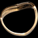 14K Yellow Gold Chevron Diamond Stacker Ring Size 6.5