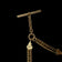 Antique Victorian Gold Fill Pocket Watch Chain & Double Sided Locket Fob: Yellow & Moss Agate