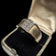 10K Yellow Gold 9 Diamond Brushed Cluster Band Size 11 3/4
