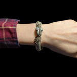 Vintage 800 Silver Filigree Snake Coil Bracelet