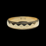 10K Yellow Gold Faceted Bevel Band “And a Day” Ring Size 7