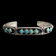 Navajo Old Pawn Silver Turquoise Cuff Bracelet