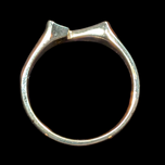 14K Yellow Gold Ring Abstract Wave Stacker Ring