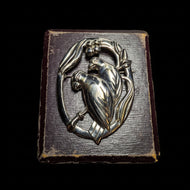 Vintage Silver Tone Love Bird Parrot Brooch
