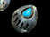 Large Sterling Silver Bear Paw Turquoise Stud Earrings