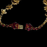 Vintage 1962 Bijoux Christian Dior Red Bib Necklace Red Rhinestone Couture: Original Box