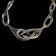 Sterling Silver Abstract Interlinking Chain Panel Necklace Mexico