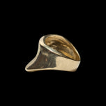 10K Yellow Gold Modern Abstract Wave Ring Size 7