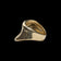 10K Yellow Gold Modern Abstract Wave Ring Size 7