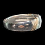 Men's 10K White & Yellow Gold & Diamond Band