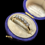 14K Yellow Gold & 5 Diamond Classic Band Size 6.5