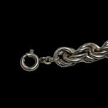 Sterling Silver Chain Link Twist Hollow Bracelet - Chunky