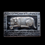 I'm a Dog Gnawing a Bone Silver & Enamel Revenge Motto Brooch