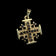 14K Yellow Gold Jerusalem Cross with Sapphires