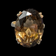 10K Yellow Gold Smokey Quartz Cocktail Ring Size 4