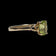 10K Yellow Gold & Natural Diopside Heart Shouldered Ring Size 6