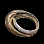 James Avery Retired 14K Yellow Gold & Sterling Interlocking Puzzle Ring Size 5.5