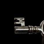 .800 Silver Skeleton Key Pendant Made in Italy Maker HBC
