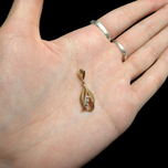 14K Yellow Gold and Diamond Pendant