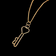 10K Yellow Gold Heart Key Charm