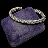 Heavy Sterling Silver Twist / Braided / Rope Cuff Bracelet