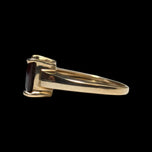 10K Yellow Gold Emerald Cut Garnet Ring Size 6 3/4