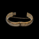 Vintage Gold Filled Wide Etched Floral Hinged Bangle