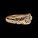 Antique 10K Yellow Gold Seed Pearl Etched Ring Size 7 1/2