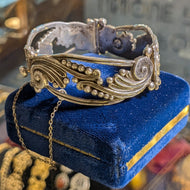 Taxco Sterling Silver Margot de Taxco Hinged Bracelet