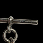 Antique Victorian Sterling Silver Albert Pocket Watch Chain Hallmarked Trombone / Paperclip Links England