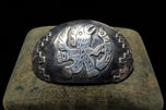 Sterling Silver Peruvian Incan Bird Repoussé Brooch