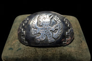 Sterling Silver Peruvian Incan Bird Repoussé Brooch