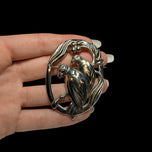 Vintage Silver Tone Love Bird Parrot Brooch