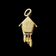 9K Yellow Gold Cuckoo Clock Charm Pendant