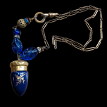 Limoges Glass Perfume Bottle Necklace by Artist Kathy Barrick - One of a Kind