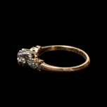 Vintage Art Deco 14K -18K White and Yellow Gold and Diamond Size 6