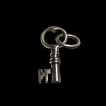 .800 Silver Skeleton Key Pendant Made in Italy Maker HBC