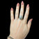 9K White Gold Diamond Round & Baguette Cut Cluster Cocktail Ring Size 6