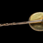9CT Rose / Yellow Gold Victorian Era Purple Rhodolite Garnet Cabochon Stick Pin