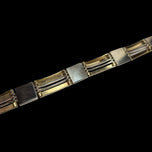 14K Yellow & White Gold Two Tone Gold Mens Bracelet YGC Italy