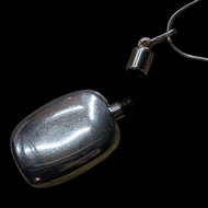 Sterling Silver Perfume Bottle Necklace Pendant