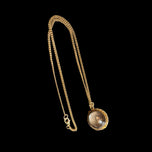 Antique Victorian Rolled Gold "Pool of Light" Rock Crystal Photo Locket Pendant / Fob / Orb