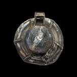 Sterling Silver Brutalist Style MCM Abstract Pendant on Silver Collar Statement Piece: Signed
