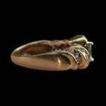 14K Yellow Gold Diamond Set Ring Size 4.5 - Appraisal Report Available
