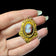 10K Yellow Gold Victorian Era Etruscan Revival Left Facing Cameo Locket / Pendant / Mourning Piece