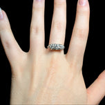 14K White Gold Natural Diamond Ring 1CT TW Size 6 3/4